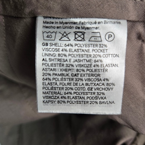 H&M Slim Fit 4 Way Stretch Mens Dress Pants Khaki Tan Size 38x32 NEW - Picture 9 of 11